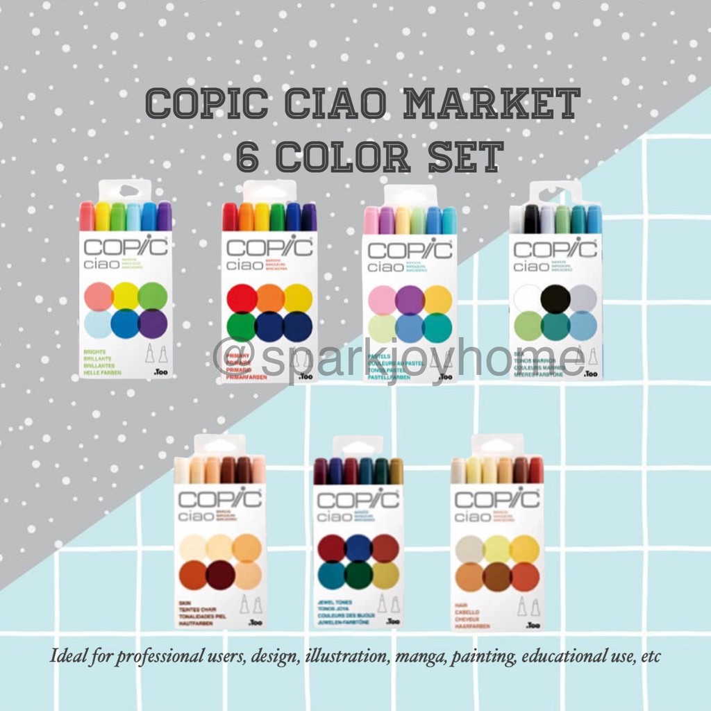 

Copic Ciao Marker Set 6 Full Set Spidol Gambar Mewarnai Perlengkapan Menggambar Sketsa Design Art