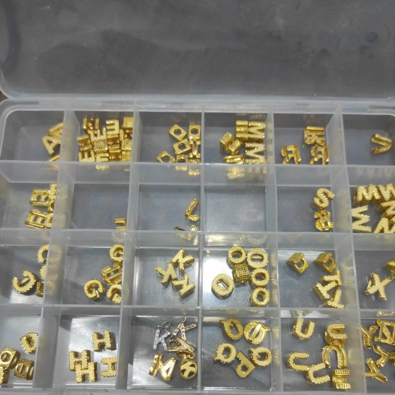 Liontin Huruf balok abjad inisial YG 700 pendant balok capital