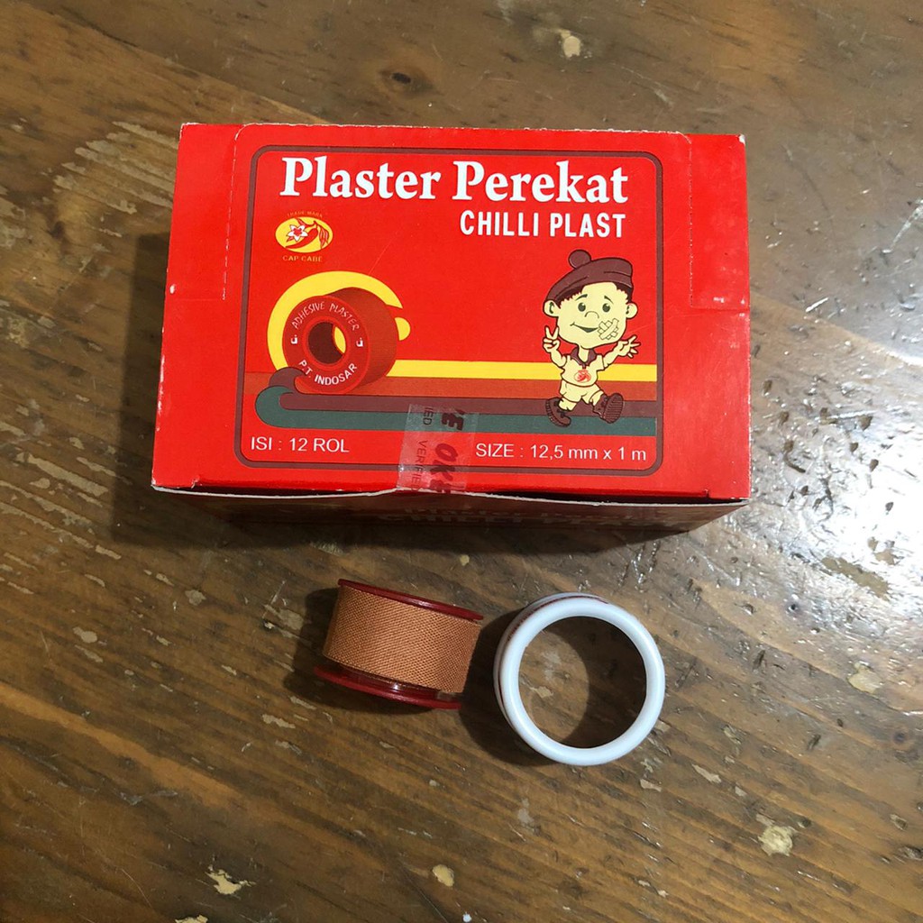 CHILLI PLAST Plester Perekat 12,5 mm x 1 m l Plaster Coklat