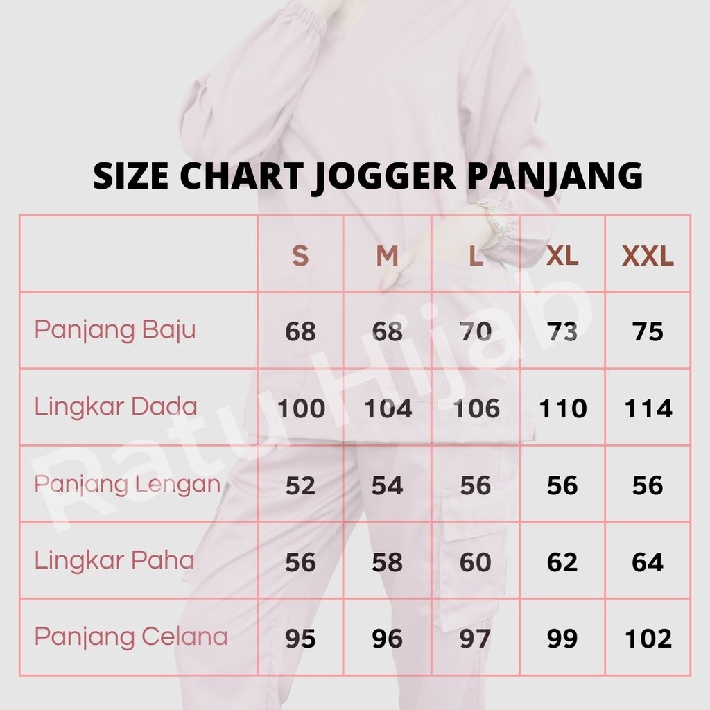 Baju Ok Oka JOGGER Cargo Toyobo Jaga Dokter Scrub Medis Perawat Lengan Panjang Karet PART 2