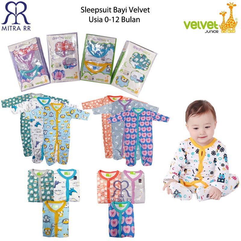 Velvet Dreamwear Dream Wear Sleepsuit - Jumper Baby Bayi | Baju Tidur Bayi