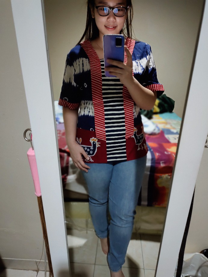 Atasan Batik Ayam Sibori - Khakinata - Neya Top