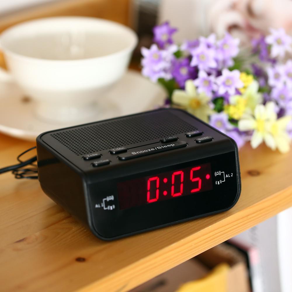PROMO - Jam Meja LED Digital Clock dengan FM Radio - Jam Meja Multifungsi Jam Meja Unik