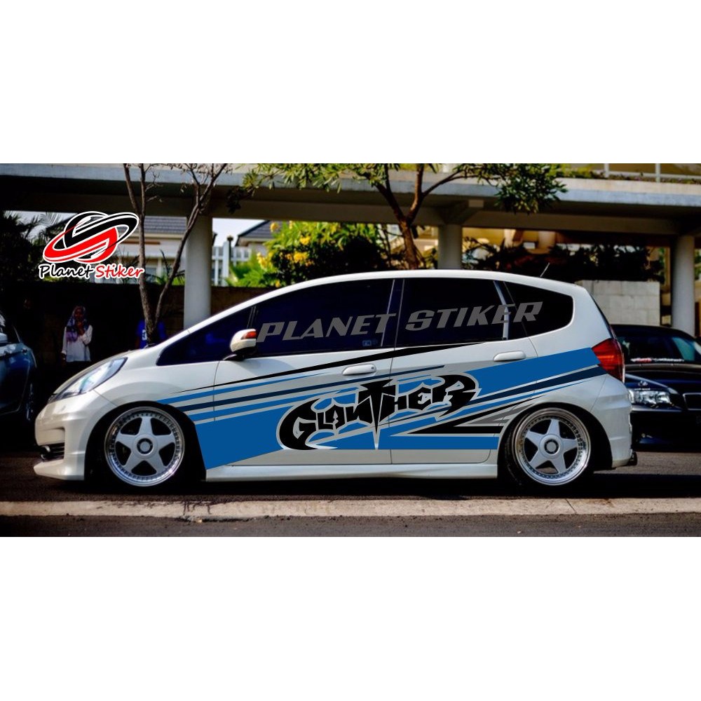 STICKER CUTTING STIKER MOBIL JAZZ MOTIF GLANTHER SEPASANG KANAN KIRI KUALITAS SUPER Shopee Indonesia