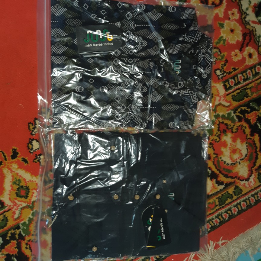 Dgm Fashion  Kemeja Batik Pria Lengan Panjang Songket /kemeja Tribal 5894