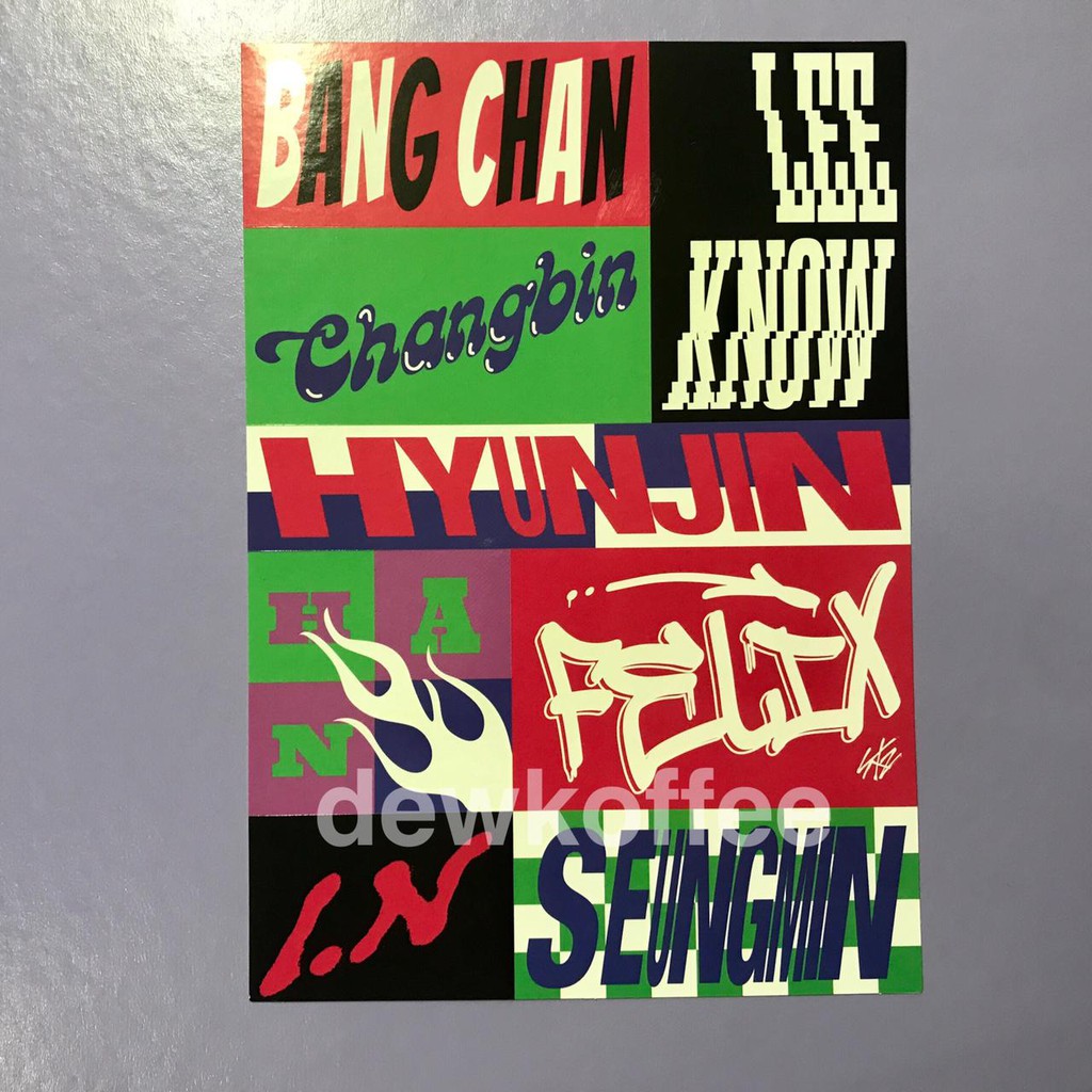 (Ready) Sticker nama noeasy stray kids