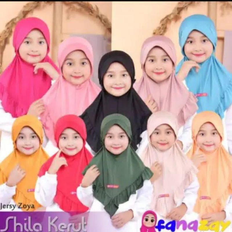 Shila kerut | Jilbab anak umur 2-8 tahun termurah | Fanazy anak