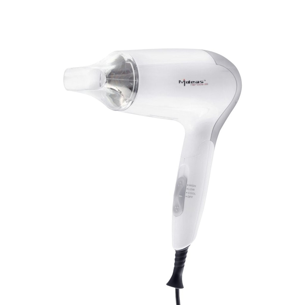 Mideas – FD2000 Folding Handle Mini Hair Dryer 600W – White