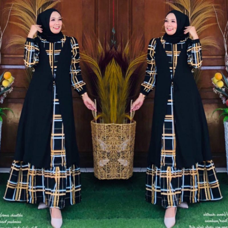 gamis cantika one set pasmina