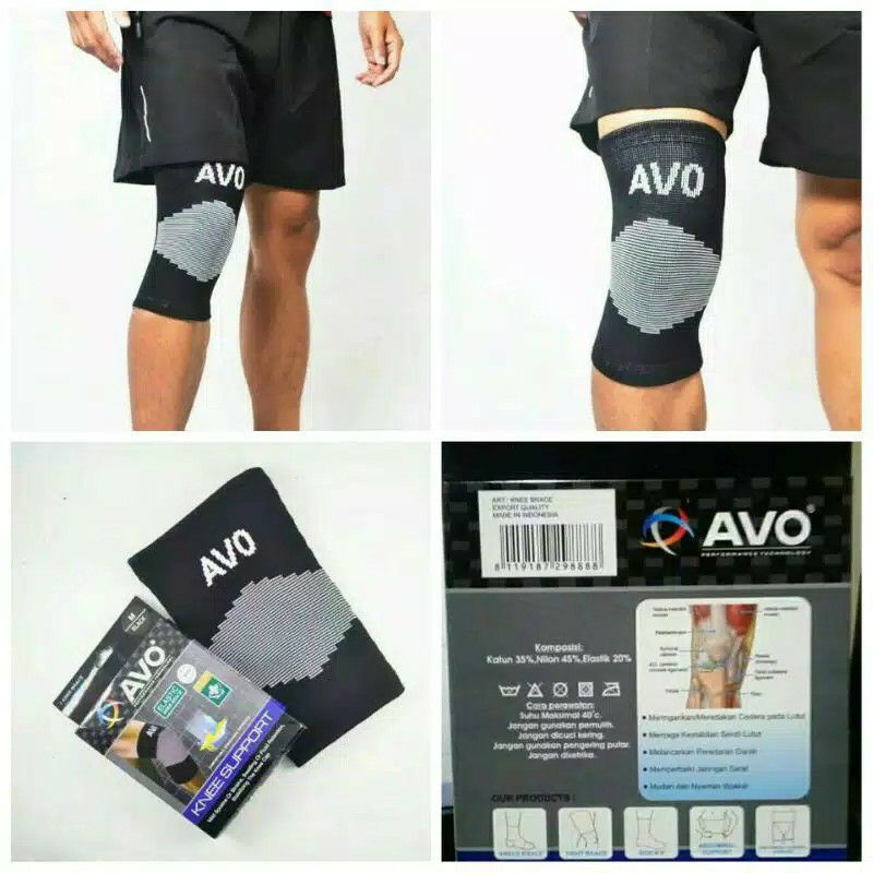 KNEE Support Avo Original, Deker Lutut, Knee Band, Pelindung Lutut