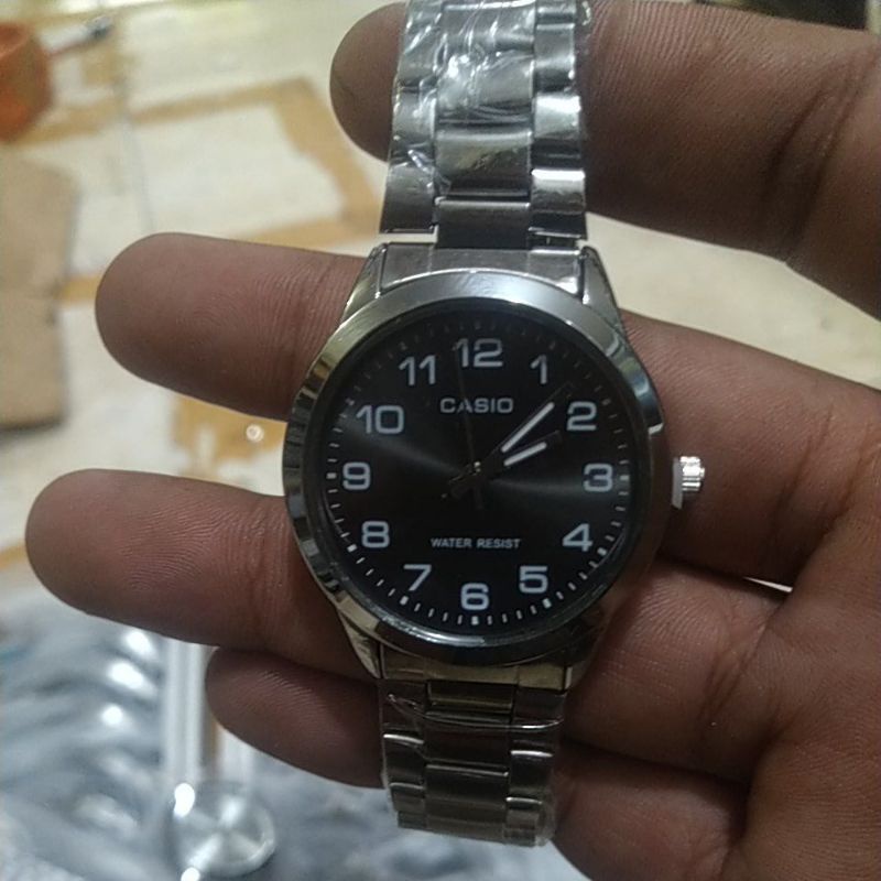 jam tangan pria & wanita Casio stainless