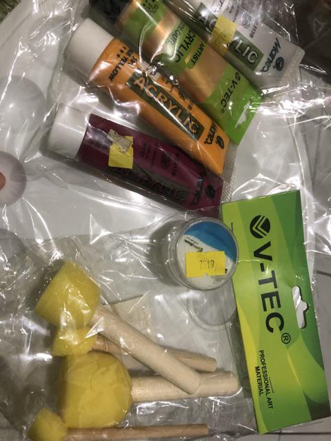 Stora Foam Brush Stamp / Sponge Bulat / Decoupage - 4 Pcs