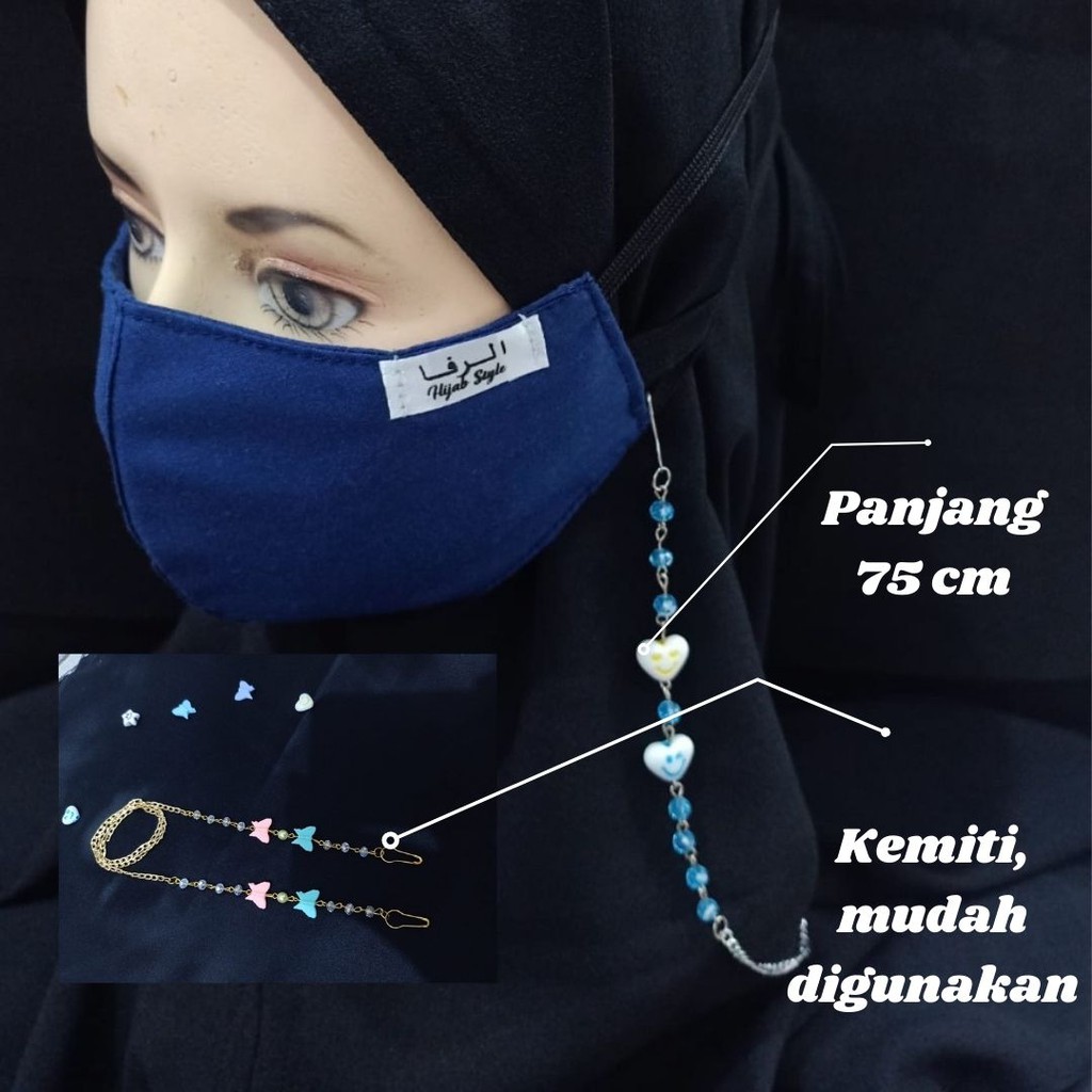 Kalung Masker Rantai Korea Hijab
