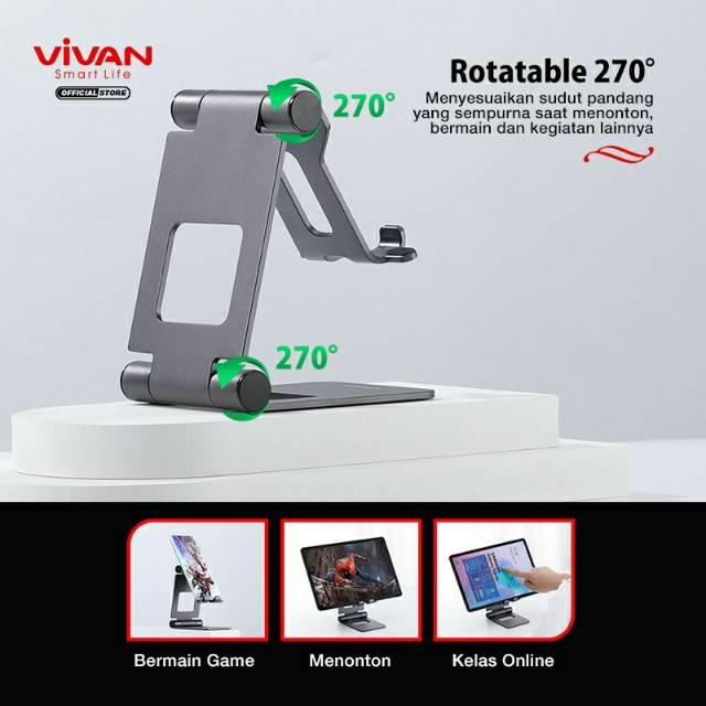 Vivan VH01 Alluminium Alloy Foldable Universal Holder