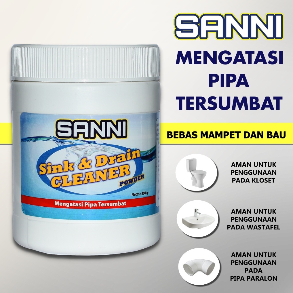 Anti Mampet Saluran Air Sanni Anti Mampet Wastafel Pipa Wc Anti Sumbat Saluran Air Anti Sumbat Wastafel Kamar Mandi Sanni Sink and Drain Cleaner