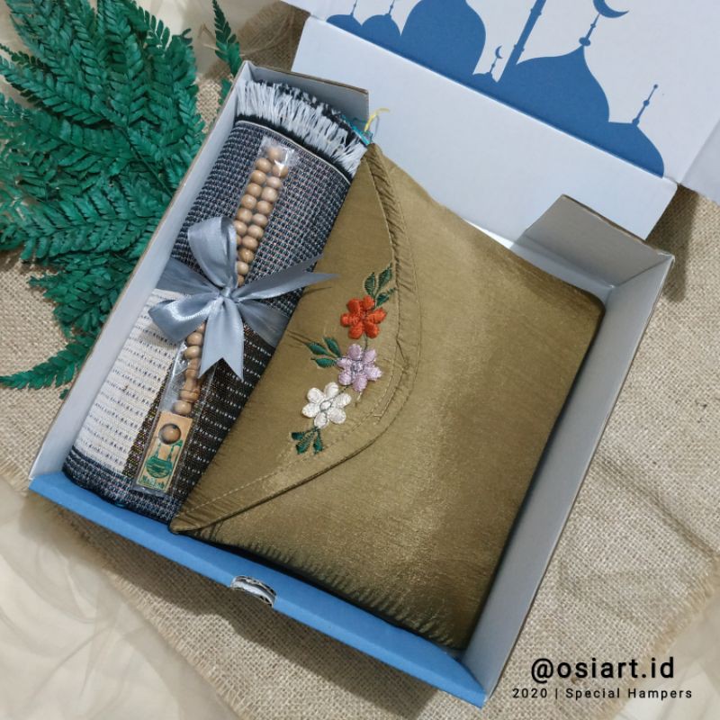 Hampers Lebaran Hari Raya Idul Fitri Mukena dan Sajadah Traveling Tasbih Hempers Ramadhan Mukenah Parasut Dewasa Murah Parcel Ramadan Cewek Paket Parsel Box Eid Mubarak Hadiah Guru Hampers Birthday Hadiah Pernikahan