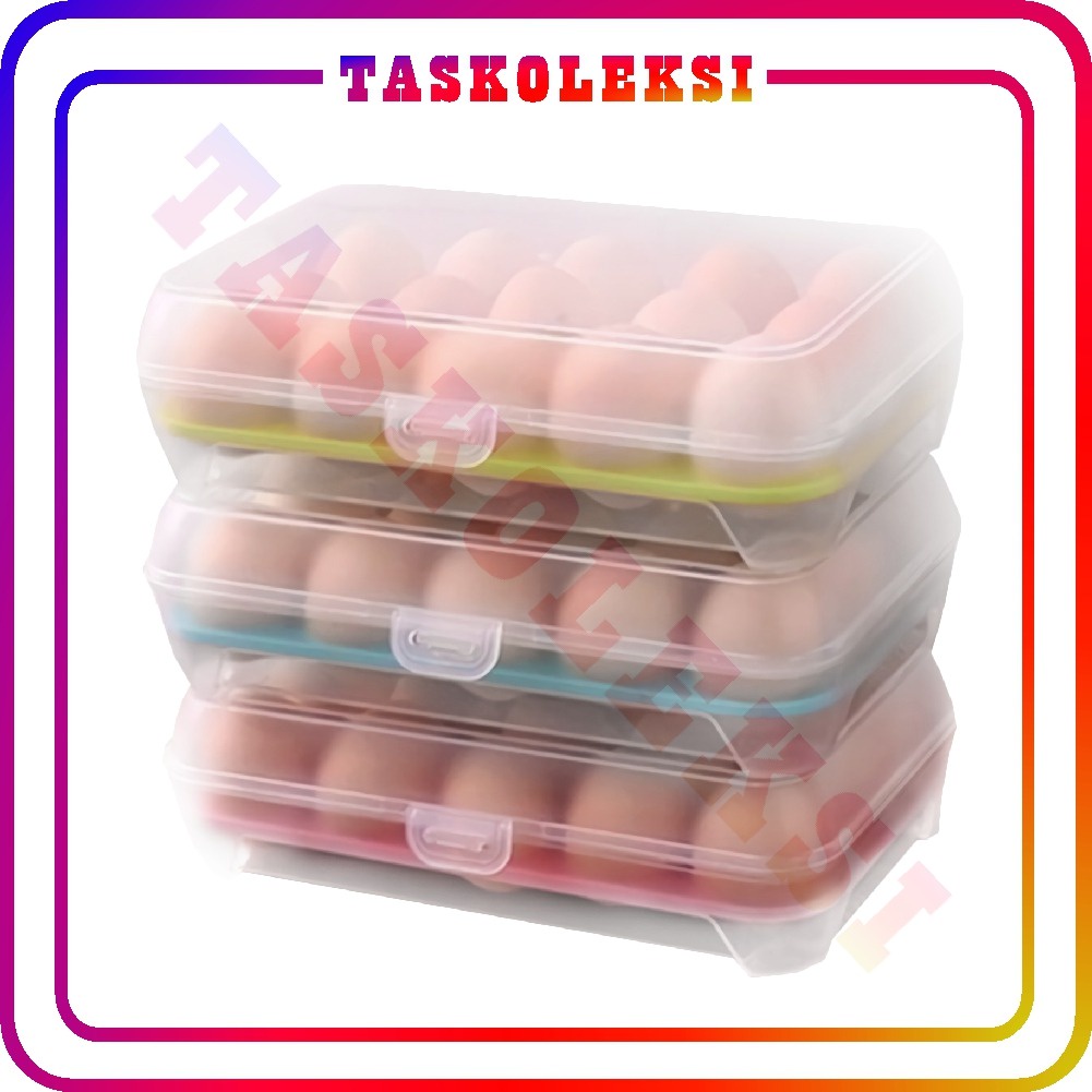 ☛TK☚ R570 Kotak Telur / Tempat Penyimpanan Telor/ Box Telur 15 Sekat / Egg organizer