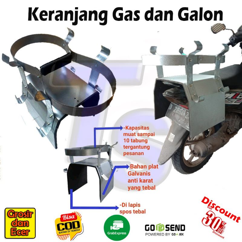 KERANJANG BESI GASS 3 KG / KERANJANG AQUA GALON / KERANJANG GASS 3 KG UNTUK SEMUA JENIS MOTOR