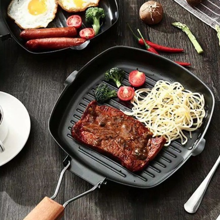 panci panggang anti lengkel square grill pan 20cm