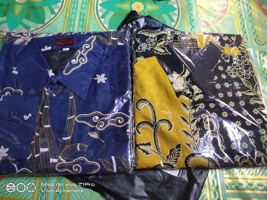Ayam Batik Dongker Kemeja Batik Pria Full Furing Katun Sragenan