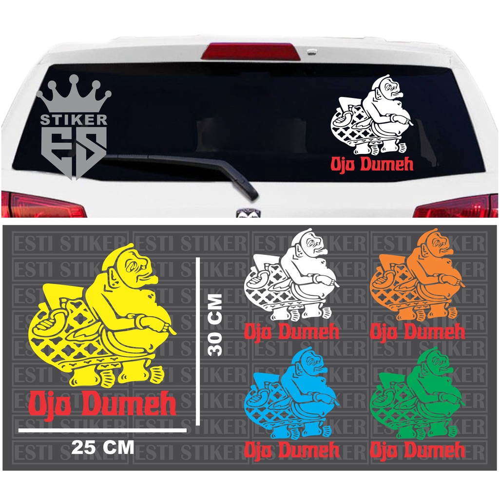 CUTTING STIKER UNTUK KACA MOBIL BELAKANG GAMBAR VARIASI WAYANG SEMAR KODE 01