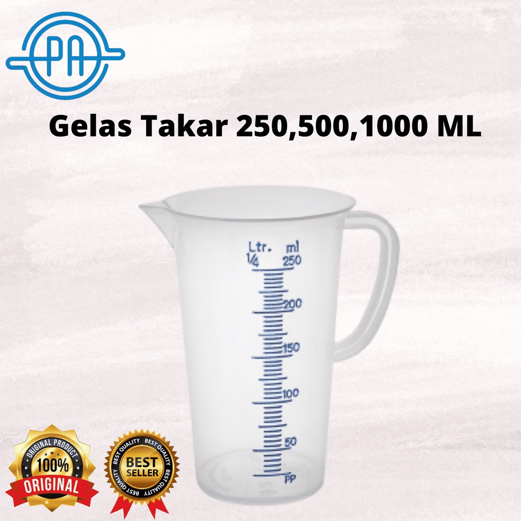 GELAS TAKAR AIR 250ML 500ML 1000ML / MEASURING CUP