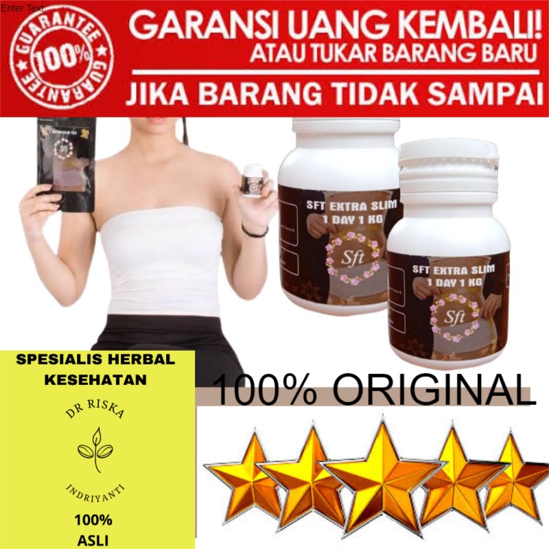 100% ASLI Sft Extra Slim - Pelangsing badan dan pembakar lemak - Original