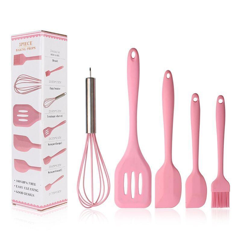 5PC Spatula Mini Silikon / Alat Masak Sutil SET Utensil Silicone Set