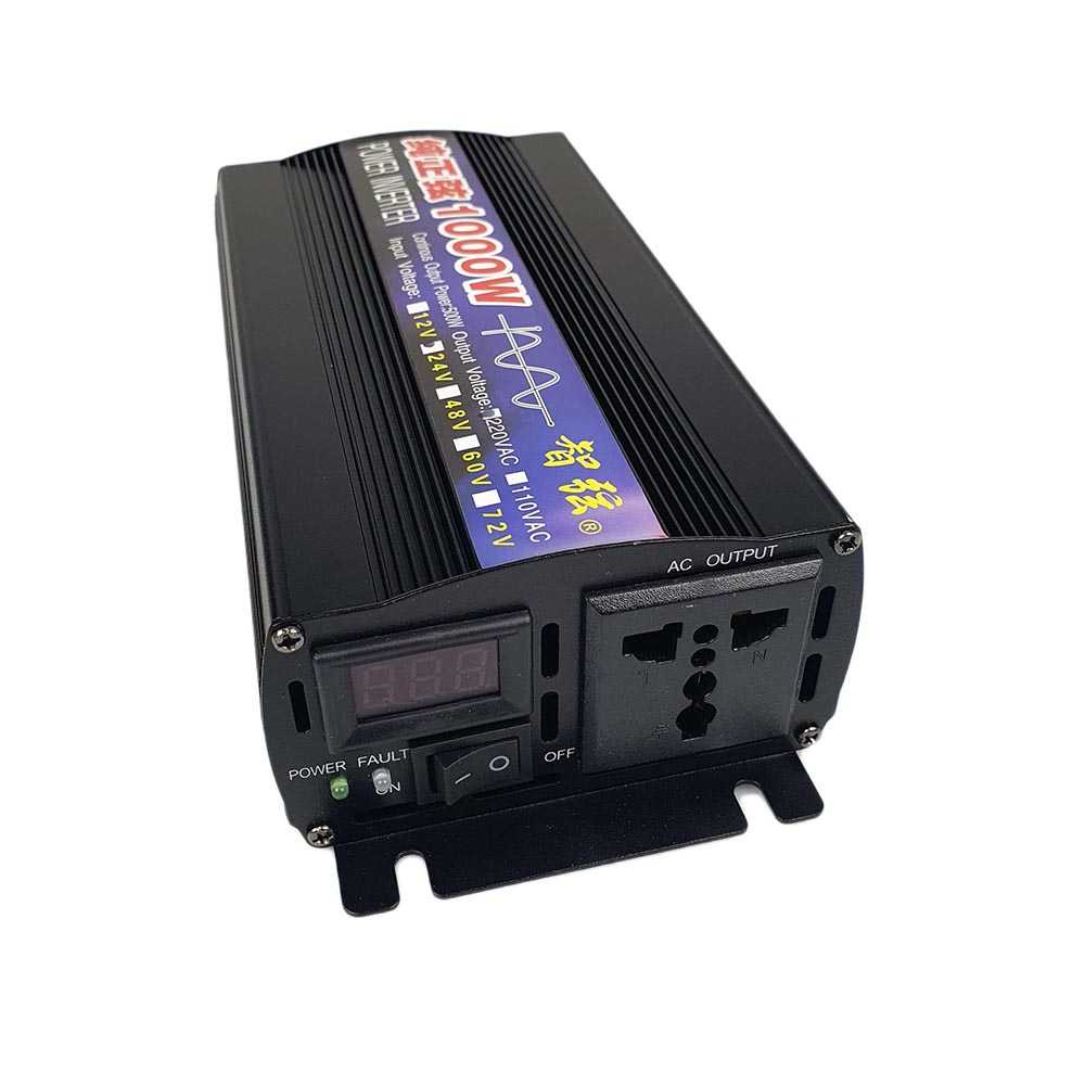 Pure Sine Wave Car Power Inverter DC 24 Volts to AC220V 1000W SY1000 Suplai Perangkat Digital Berkualitas