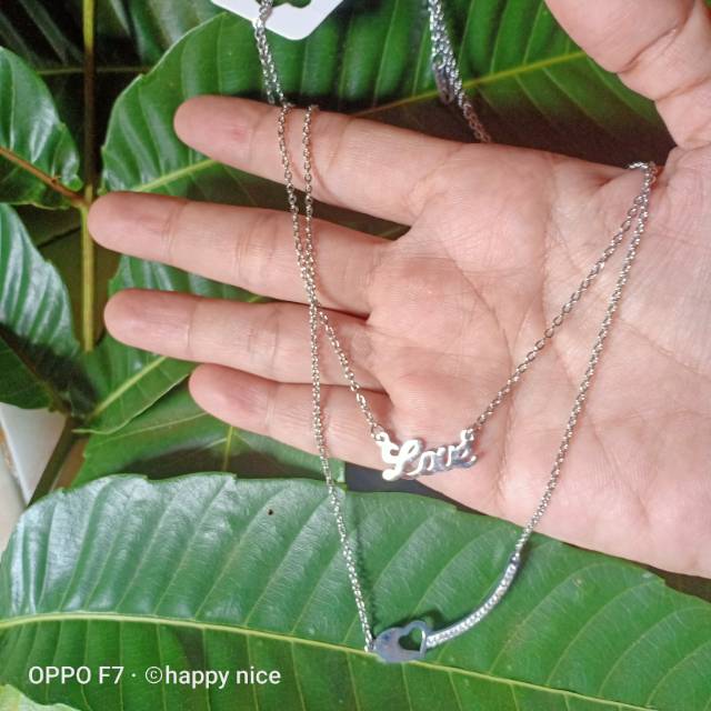 kalung wanita kalung titanium perhiasan wanita  aksesoris kalung aksesoris wanita