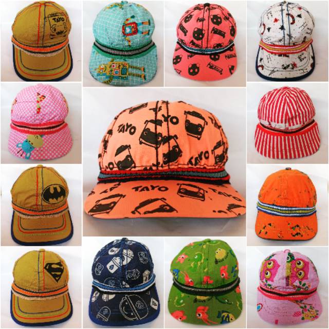 Topi BAYI MARIO / APOLLO MOTIF LUCU