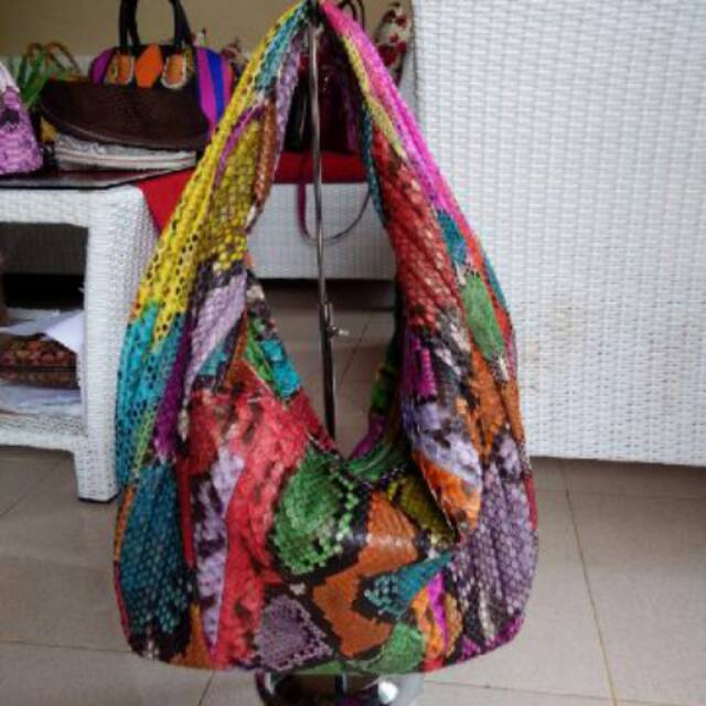 Tas hobo kulit ular asli uk.30