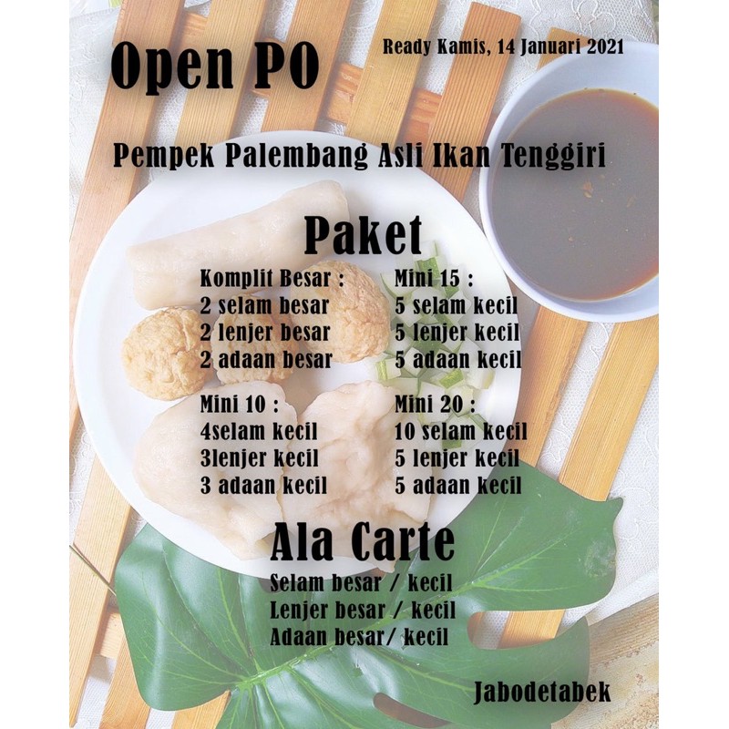 

Ala Carte Pempek Palembang