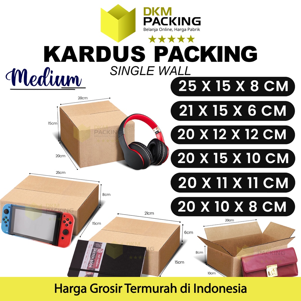 

KARDUS PACKING KARTON BOX MEDIUM DUS KOTAK PACKAGING SEDANG POLOS TEBAL RUSFET TERMURAH