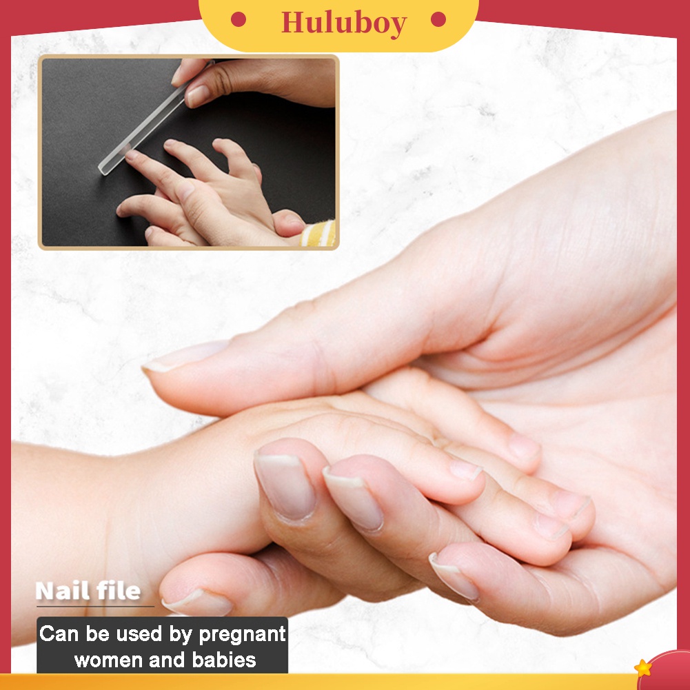 Huluboy Huluboy♡ 3pcs Kikir Kuku Bahan Kaca Untuk Manicure