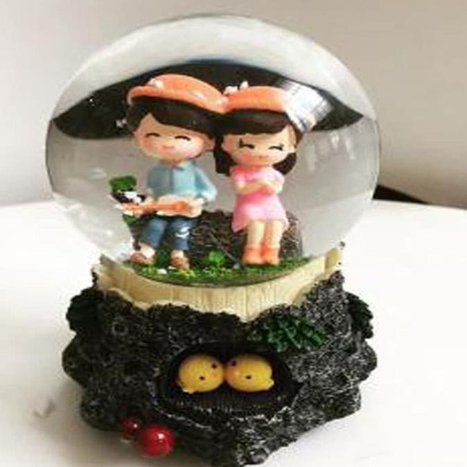 Jual Kotak Musik Snow Globe Ball Bola Salju Kado Valentine Romantis Couple Shopee Indonesia