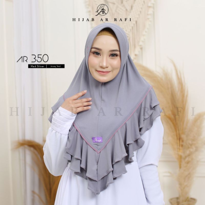 Hijab arrafi AR 350 standar new arrival hijab instan | INAYAHHIJAB-Med silver