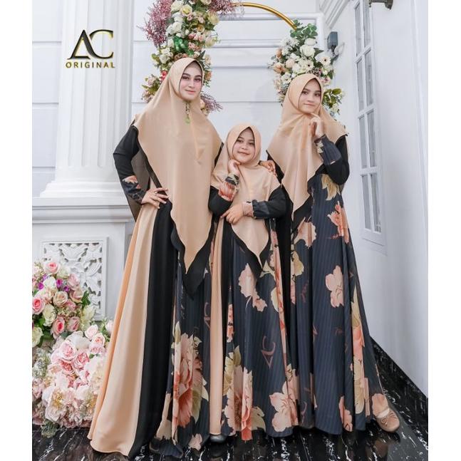 Gamis Couple Shanza Original / Gamis Couple Ibu Dan Anak Premium / Gamis Couple By Ac Original