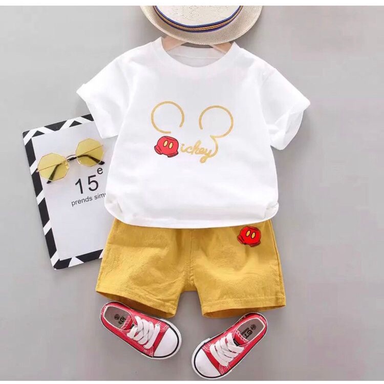 PROMO-SETELAN BAJU TRENDY BAYI ANAK MOTIF MICKEY USIA 6 BULAN-5 TAHUN BAHAN KATUN PREMIUM LEMBUT TERMURAH TERLARIS TERBARU/ SETELAN BAJU TRENDY BAYI ANAK PEREMOPUAN/ SETELAN BAJU TRENDY BAYI ANAK LAKI-LAKI/ SETELAN BAJU TRENDY BAYI ANAK CEWEK