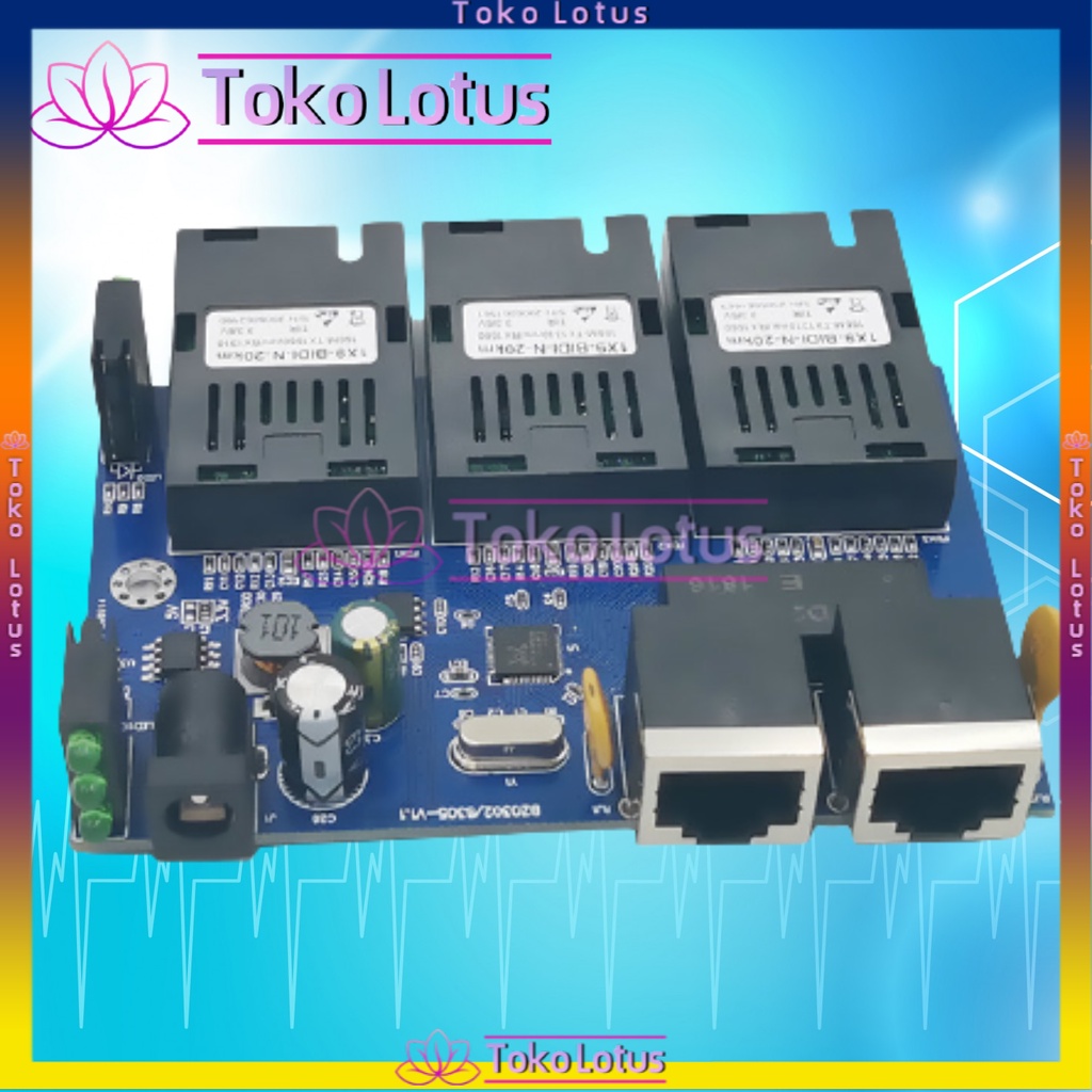 [NEW IMPORT] Switch Ethernet Media Fiber Optik Mode Tunggal 3sc2rj-AAB-PCB BISA COD