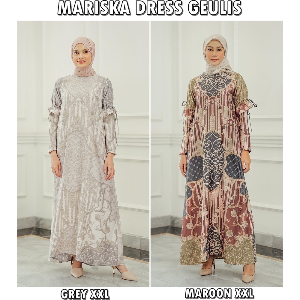 MARISKA DRESS GEULIS.ID Grey XXL, Maroon XXL