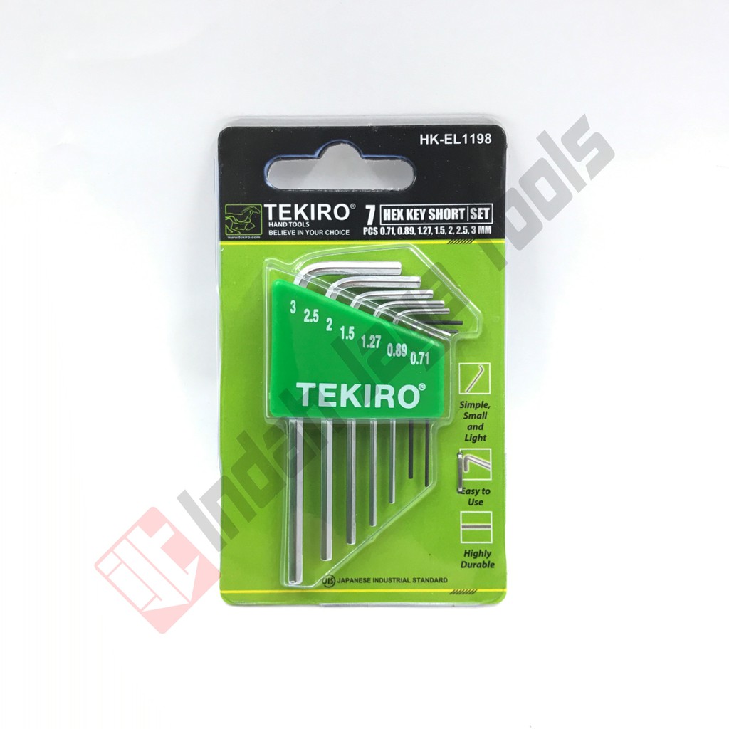 TEKIRO HK-EL1198 KUNCI L ELEKTRONIK Set 7 Pcs - Hex Key Set Elektro