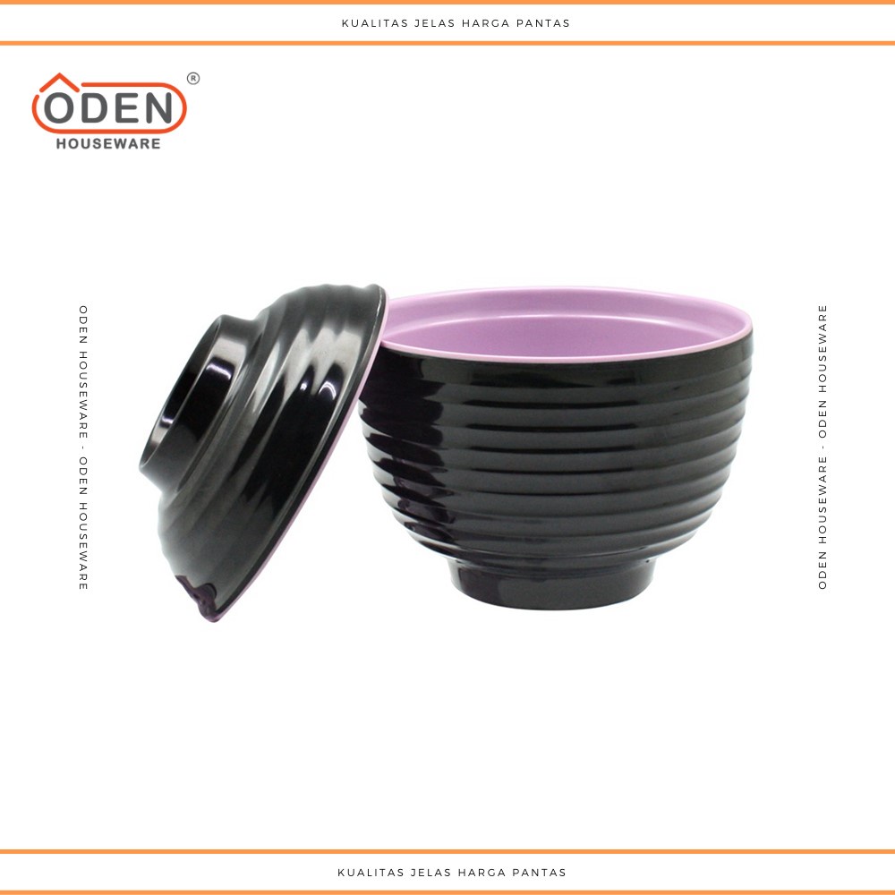 Mangkok Tutup Melamin W06A8 Ungu Golden Dragon