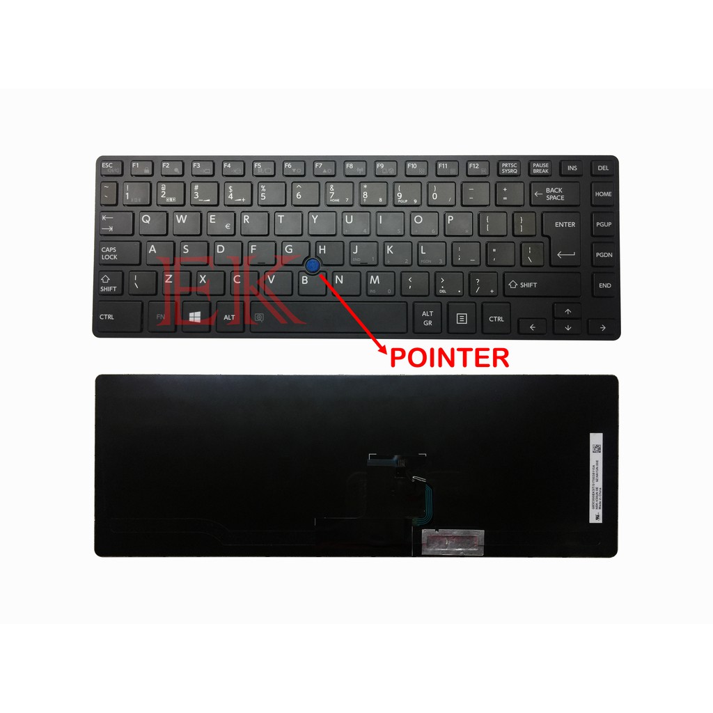 Keyboard Laptop Toshiba Dynabook R734 R632 R631 Series With Pointer Hitam