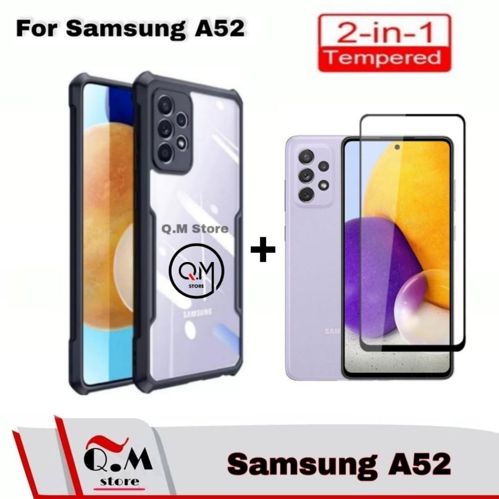 Promo 2IN1 Case Samsung A72 Samsung A52 Samsung A32 Sotfcase Transparan Back Cover Plus pelingdung