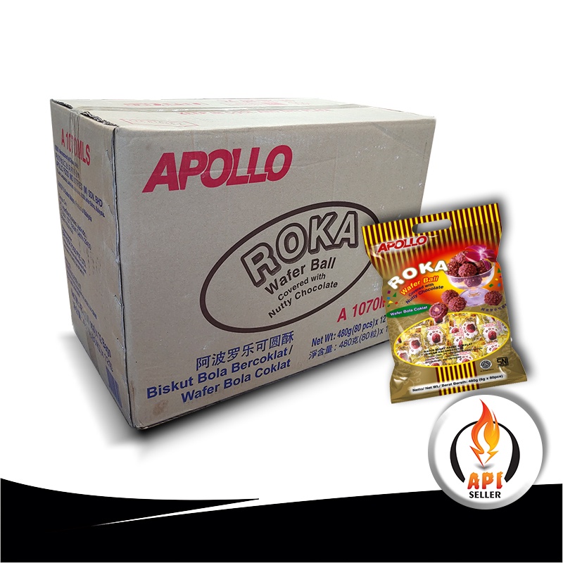 APOLLO ROKA WAFER BALL KEMASAN BAG 70's PER CARTON