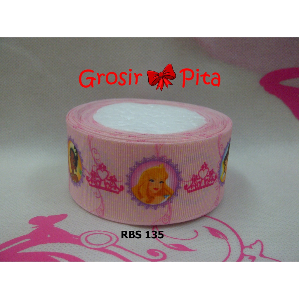 

(25 yard) Pita Grosgrain Motif Princes RBS 135 | Toko Bahan Craft | Grosir Pita