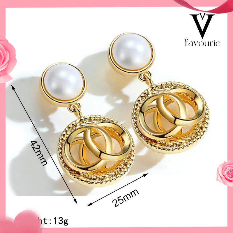 [COD]Anting-Anting Fashion Gaya Istana Anting-Anting Mutiara Anting-Anting Wanita Anting-Anting Kepribadian-FA