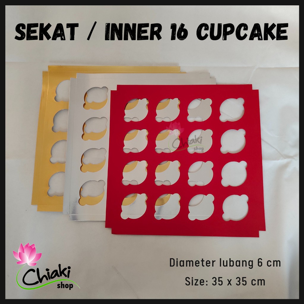 

Inner Sekat 16 Cupcake 35 x35 Kotak Box Mika Insert Dus Kue Kardus Muffin Cake Pudding Karton CHIAKI