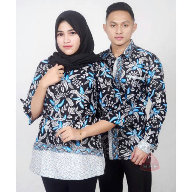 EM CP Markombi Marmar, Fashion Cowok dan Cewek, paket baju couple 2in1 Maura Couple - Sania Ruffle